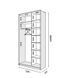 Шкаф-купе Мираж-2 (120 &times; 45 &times; 240 см, дуб аппалачи) m-shk-mr-2-45-db-ppl фото 7
