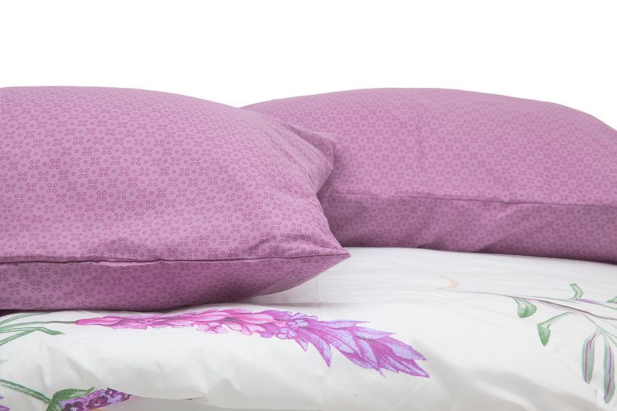 Комплект постільної білизни Персефона-15 (євро, бязь gold lux, наволочки: 50х70 см 2 шт та 70х70 см 2 шт, лаванда з бузковим) IMI m-ps-bz-gl-psf15-vr-l-bz фото