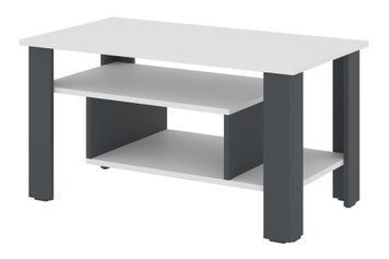 Стіл журнальний Tarlax (90 &times; 50 &times; 47 см, антрацит і білий) ph-grn-stl-rt-ntrc-bl фото