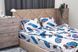 Комплект постельного белья Деметра-28 (евро, бязь gold lux, наволочки: 50х70 см 2 шт и 70х70 см 2 шт, молочный, голубое перо) IMI m-ps-bz-glx-dmtr28-vr-b-p фото 6