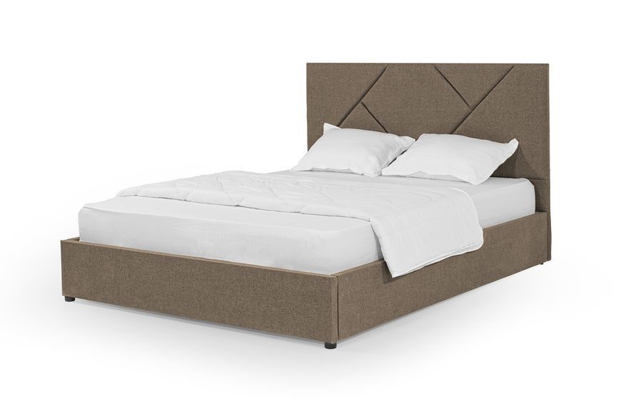 Ліжко з матрацом Цинія (160 &times; 200 см, Pocket Spring, рогожка, без підйомного механізму, кремовий) IMI tsnrg-am160x200krb-mt фото