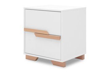 Тумба приліжкова Ранок-5 (50 &times; 45 &times; 55,6 см, біло-буковий) vr-tmb-stl-450-bl-bkv фото