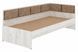 Ліжко дитяче Belva (203,2 &times; 93,5 &times; 74,8 см, велюр, крафт, ірис 08) ph-dt-lg-s4-kr-rs8 фото