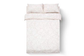 Комплект постільної білизни Деметра-18 (двоспальний, бязь gold lux, наволочки: 50х70 см 2 шт, візерунок, бежевий, однотон) IMI m-ps-bz-glx-dmtr18-dv-bg фото